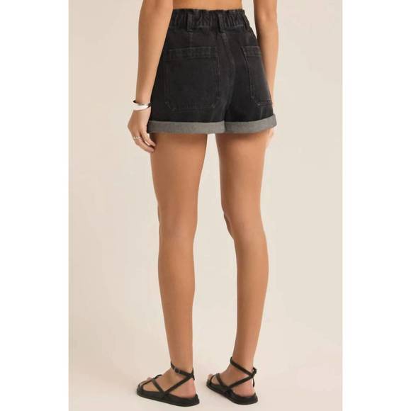 NEW Z SUPPLY odin denim short in black - Picture 3 of 5